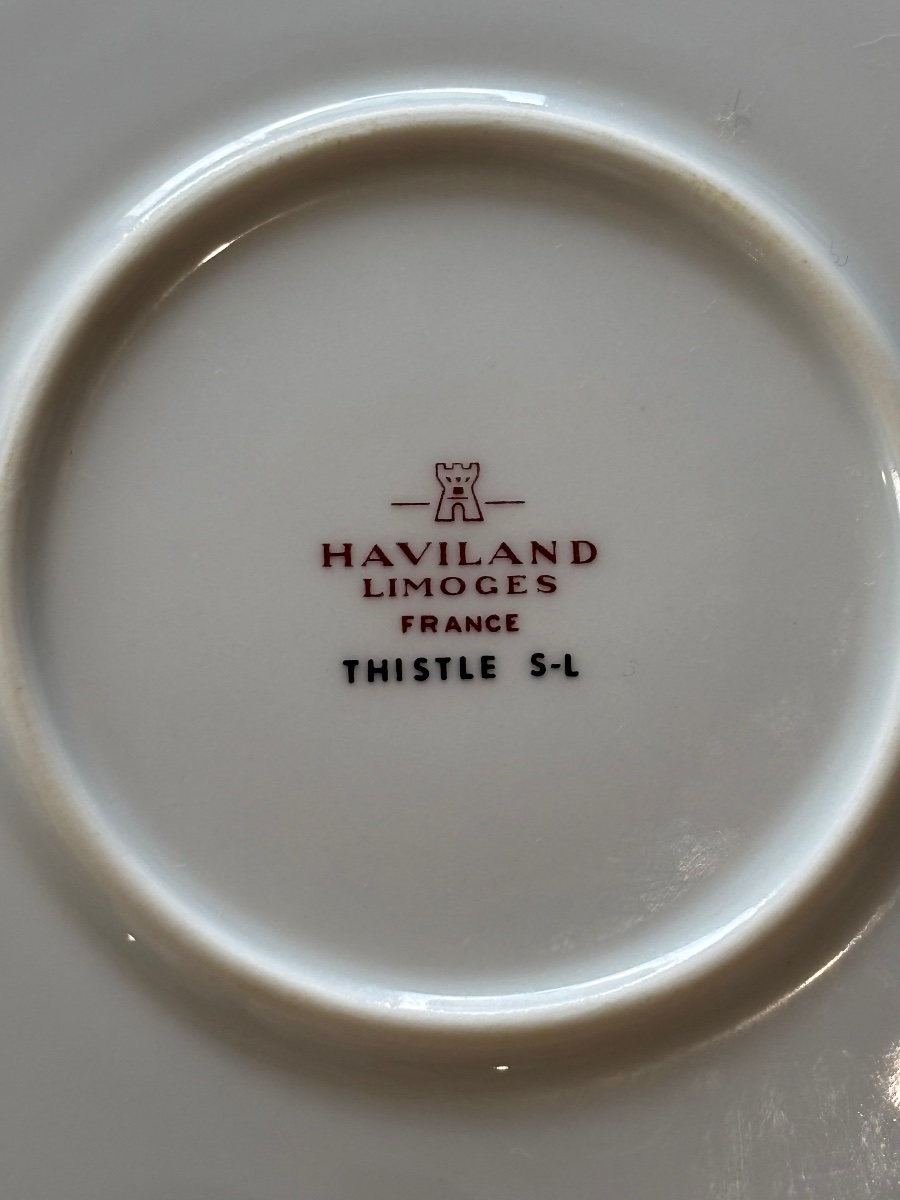 Plat rond Haviland Thistle ( diamètre 31 cm )-photo-3