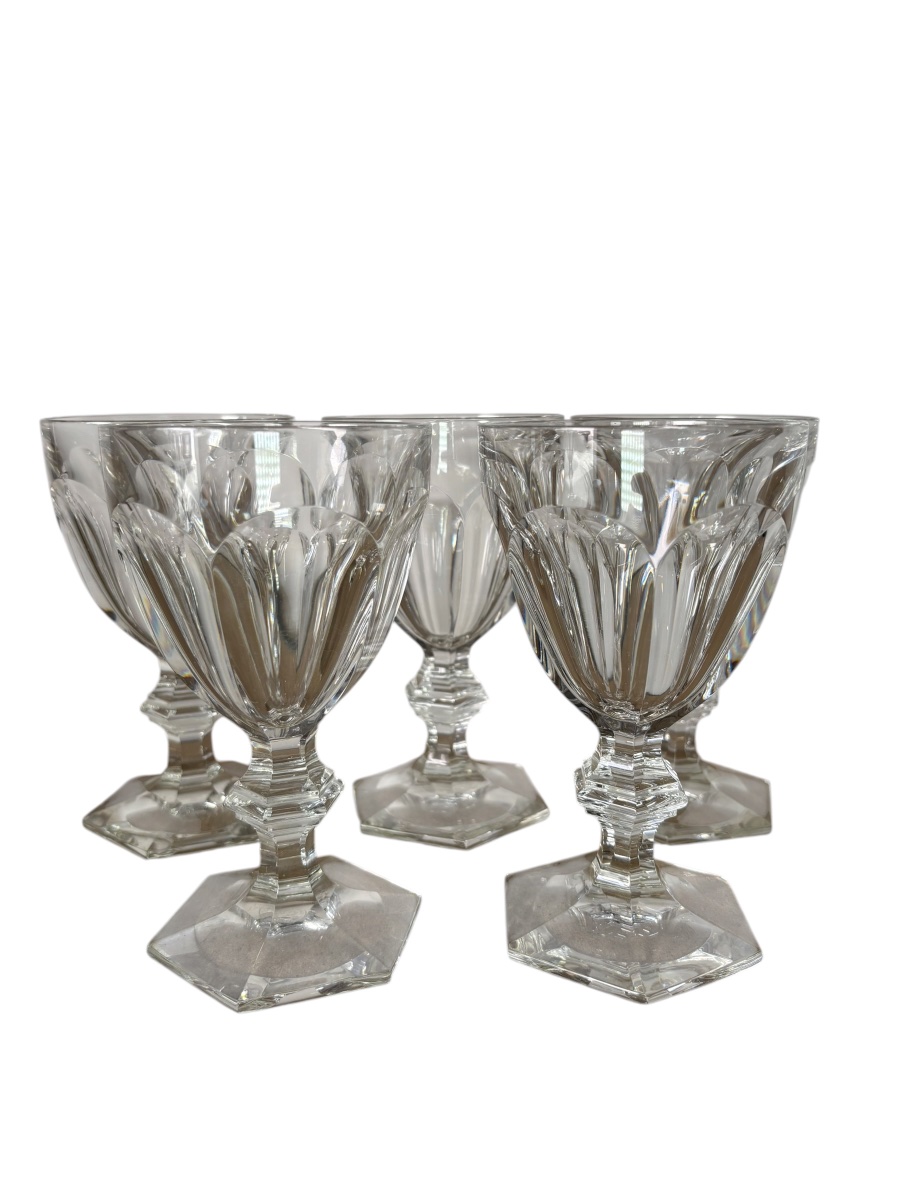 Set Of Five Baccarat Harcourt Water Glasses, 15.1 Cm