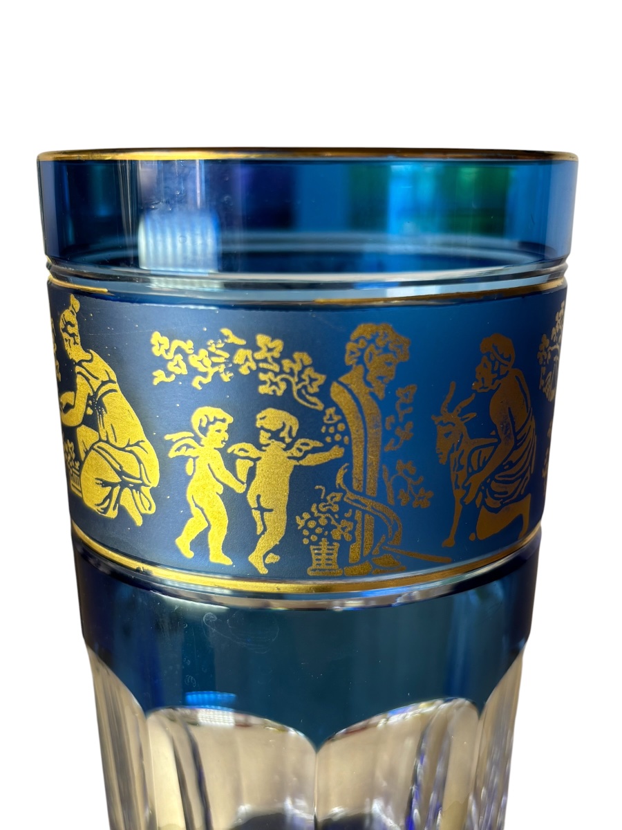 Set Of 5 Val Saint Lambert Crystal Glasses In Renaissance Style; Height: 13.8 Cm; Mouth Diameter: 7 Cm  -photo-3