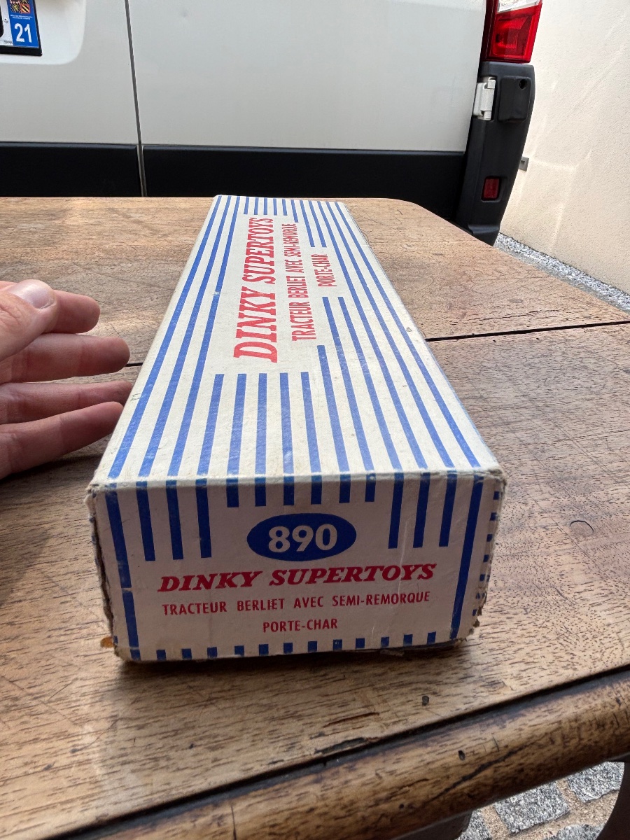 DINKY SUPERTOYS TRACTEUR BERLIET AVEC SEMI-REMORQUE PORTE-CHAR-photo-4