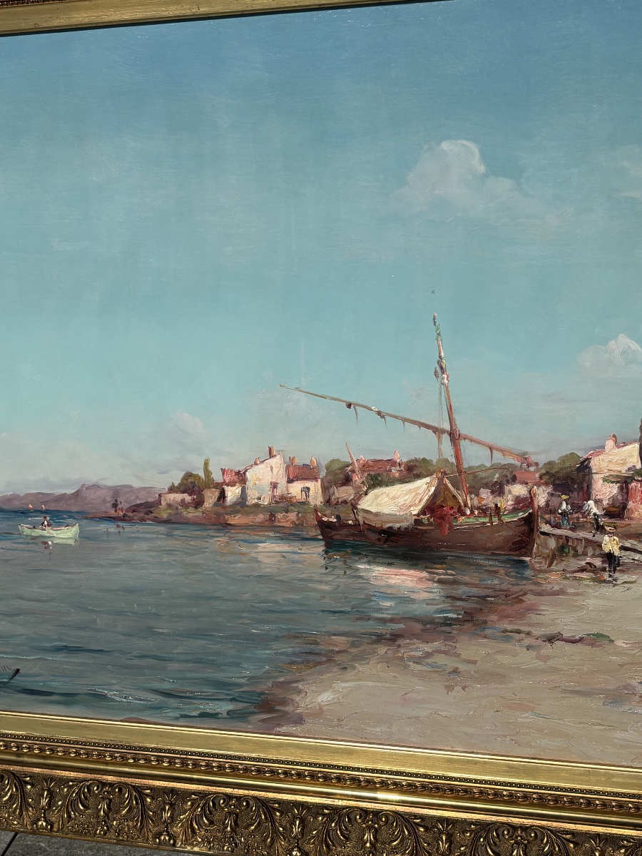 Large Seascape By émile Godchaux -photo-4