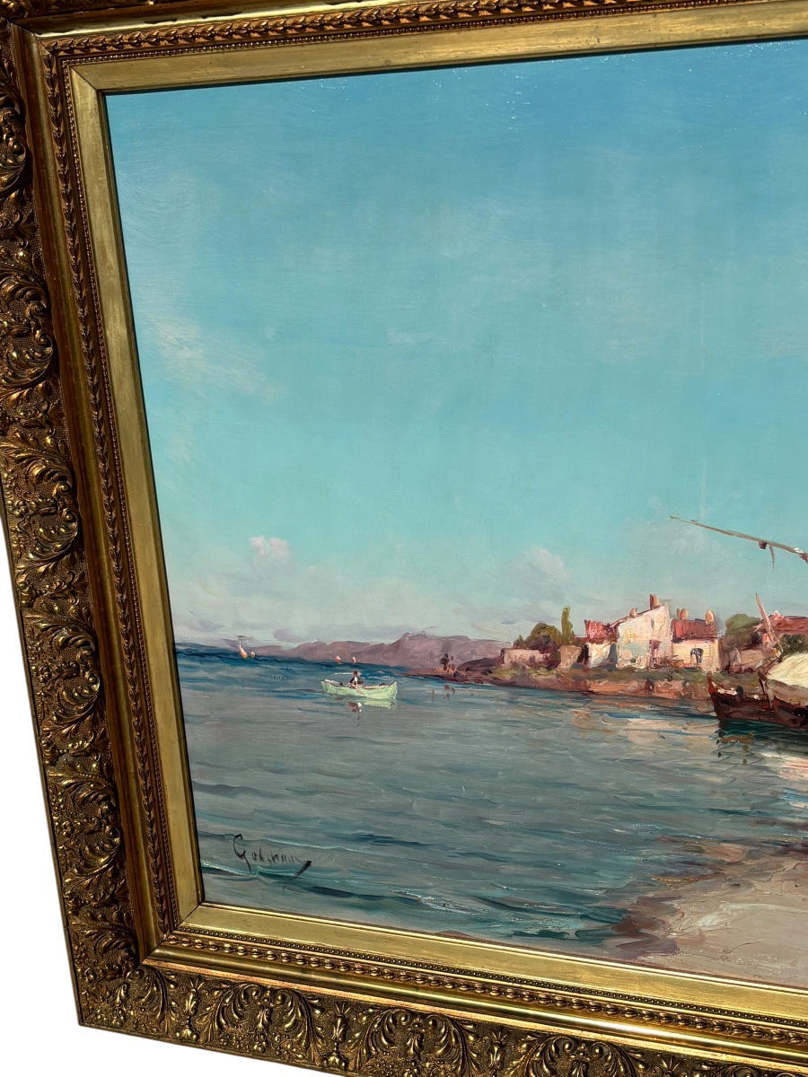 Large Seascape By émile Godchaux -photo-4