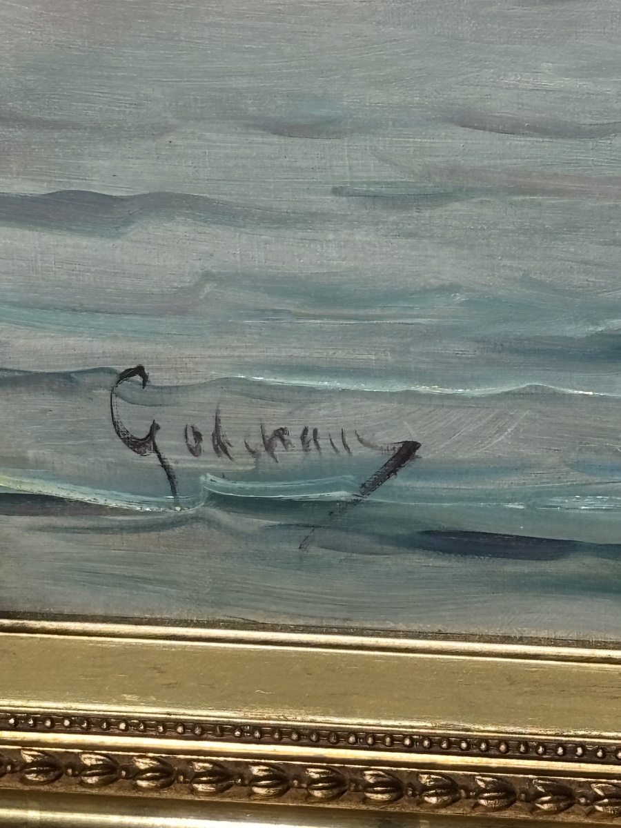 Large Seascape By émile Godchaux -photo-5