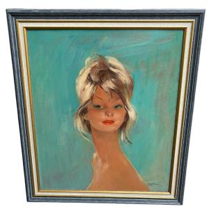 Jean Gabriel Domergue Portrait Painting Marie Chantal