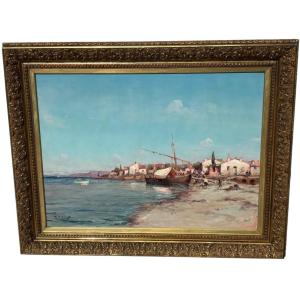 Grand tableau marine de Émile Godchaux