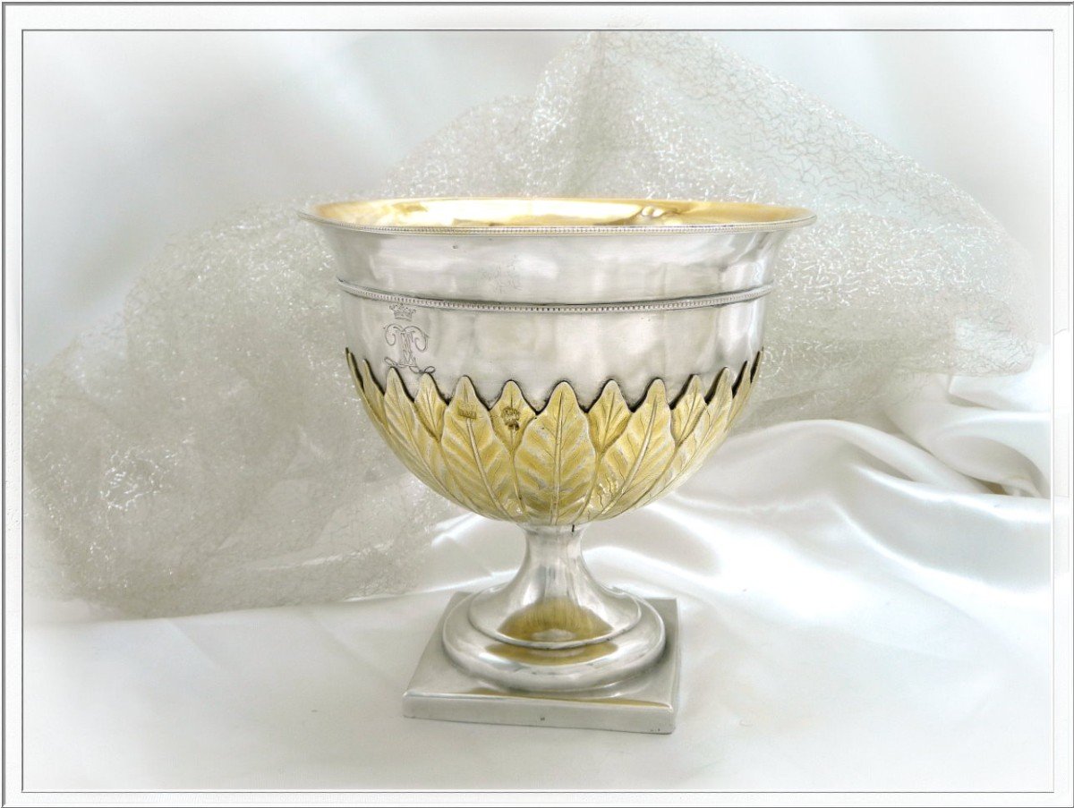 Russia Late 18th Century - Cup In Sterling Silver And Vermeil - Moscow 1798-photo-2