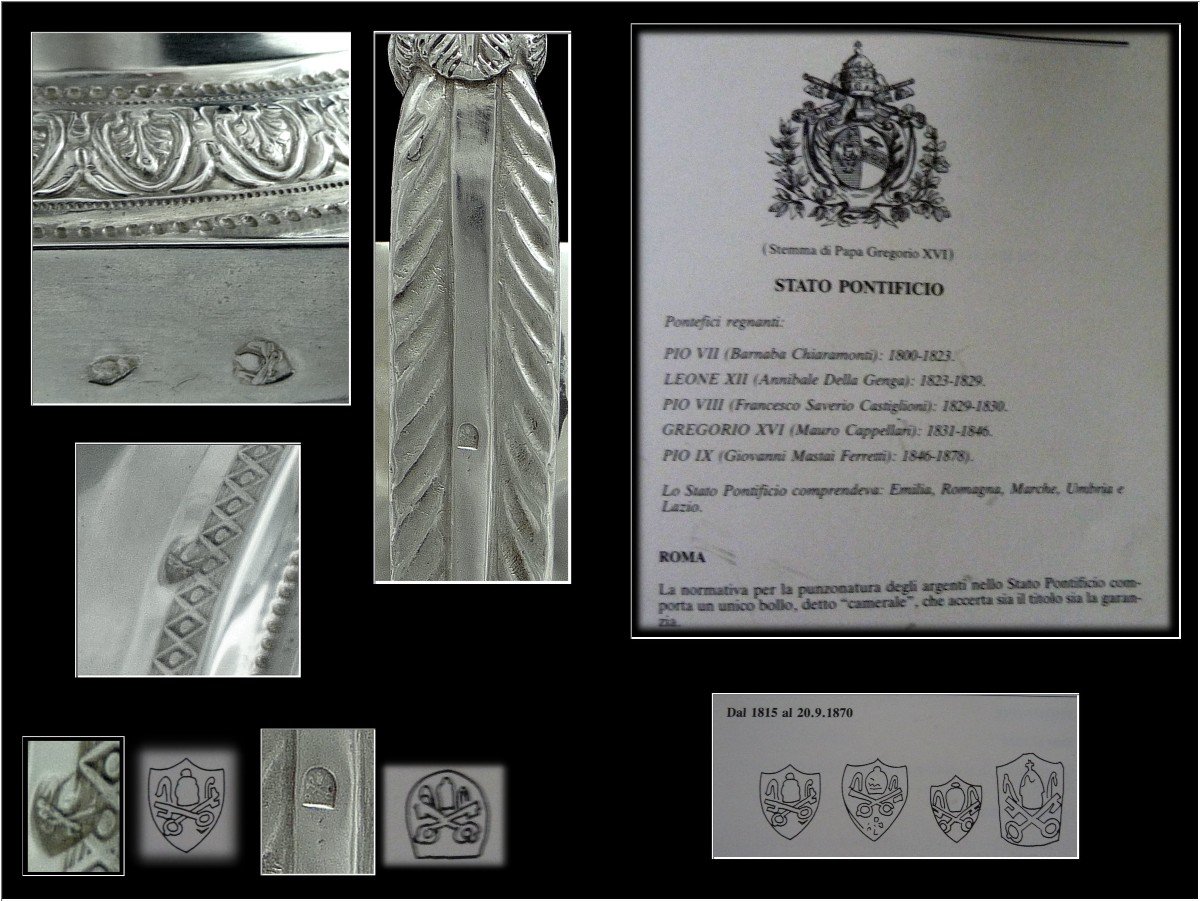 Rome - Sucrier Couvert - Drageoir Argent Massif Cupidon & Cariatides XIX° Italie-photo-2