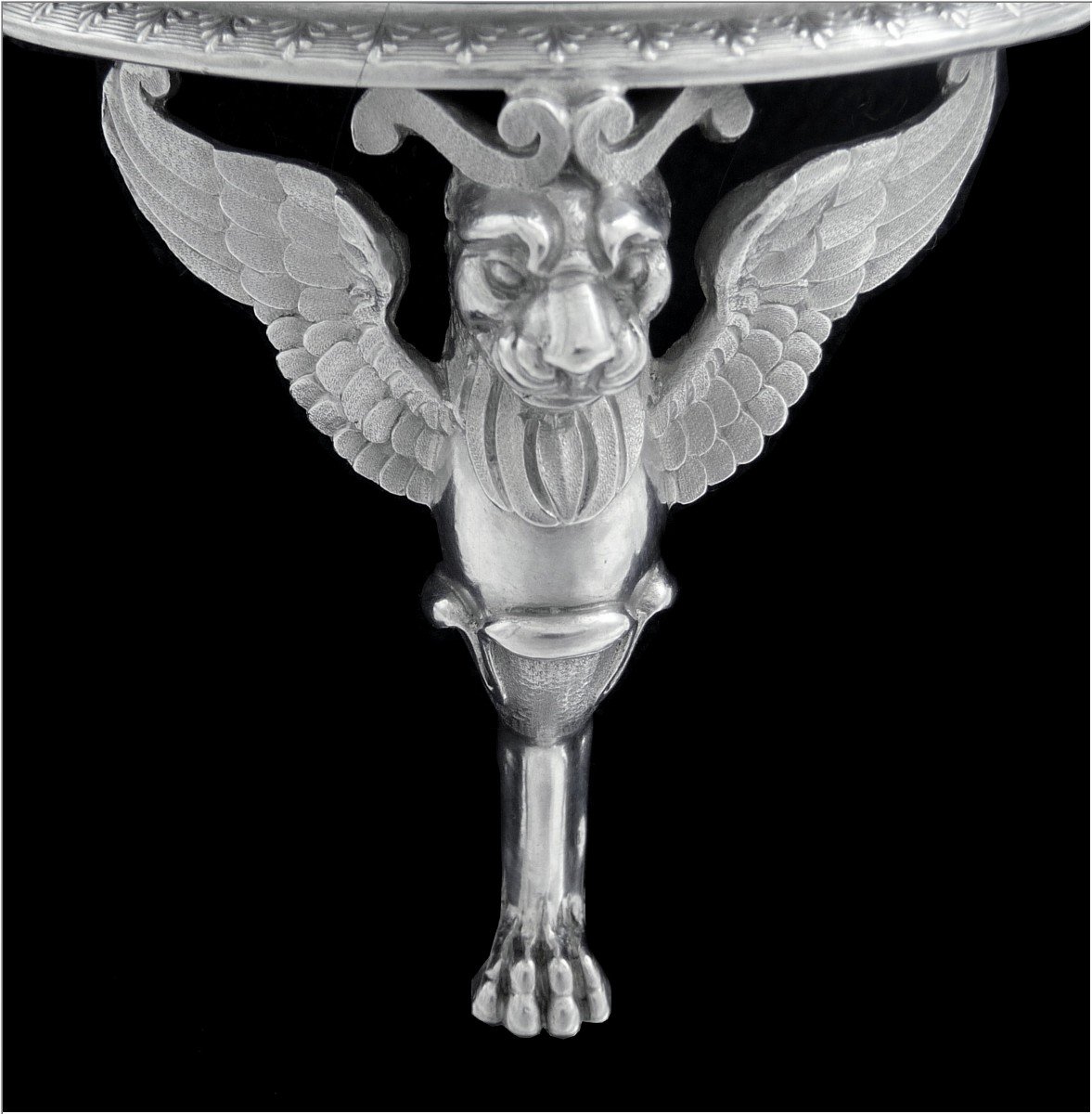Léonard Chatenet - Porte-Huilier Argent Massif -  Griffons & Serpents Paris 1807-photo-4