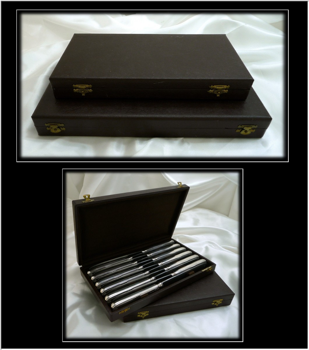 Emile PUIFORCAT - Deux Services de Couteaux  Argent Massif - 24 pièces - 12 Convives-photo-3