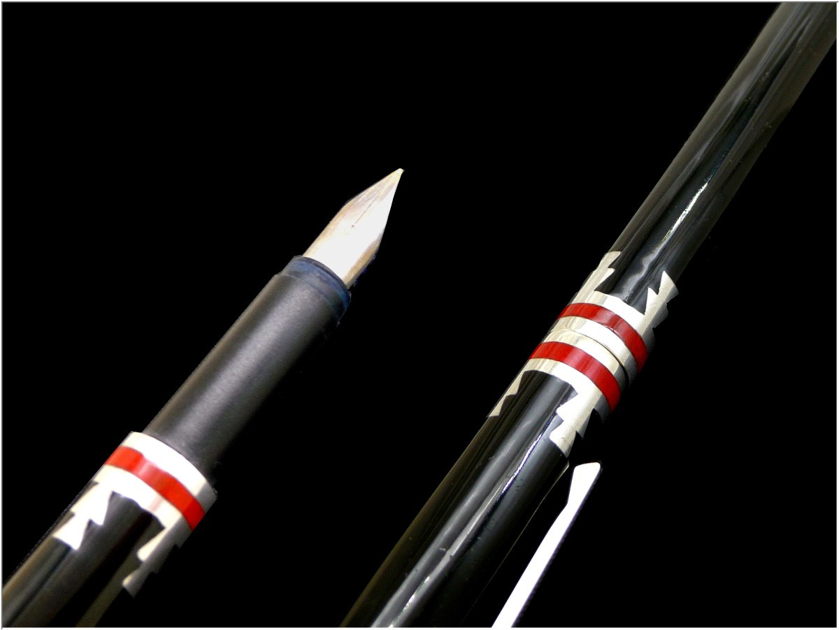 PUIFORCAT - Stylo-Plume Laque et Argent Massif Art Déco-photo-3