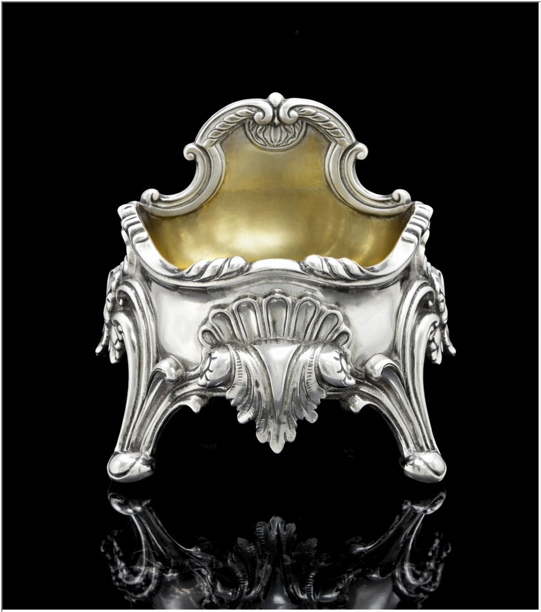 Boin Taburet - Two Pairs Of Solid Silver & Vermeil Salt Cellars In The Louis XV Style-photo-2