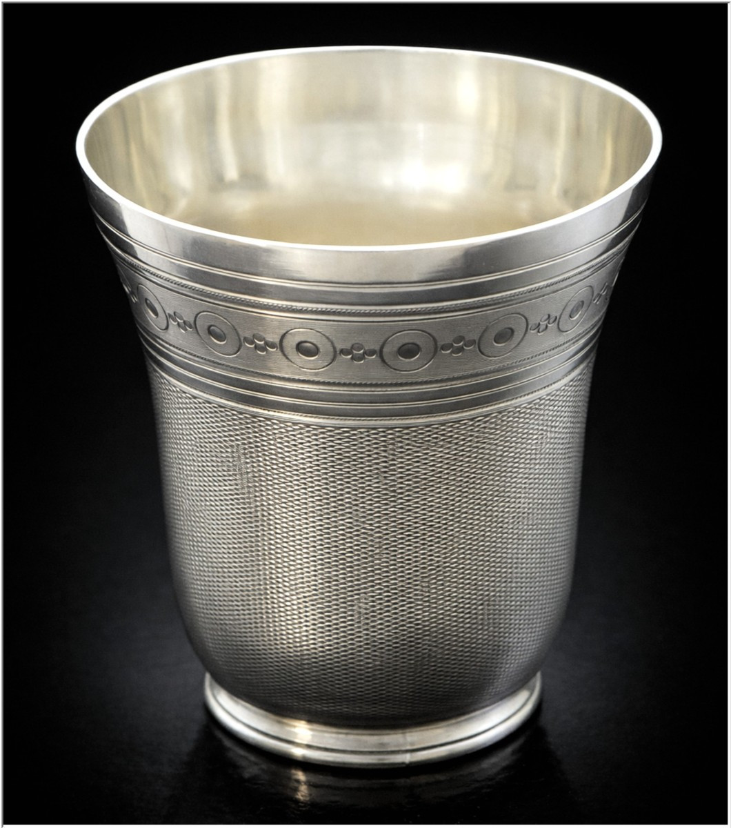F.nicoud - Solid Silver Guilloché Timbale-photo-2