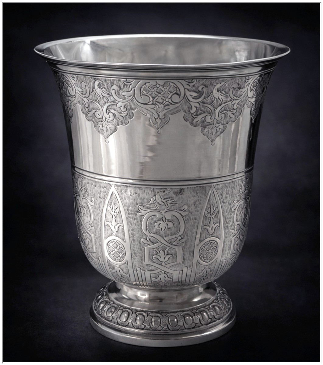 Compiègne - Solid Silver Tulip Cup - Master Goldsmith - Jl Besnard, Admitted In 1731-photo-2