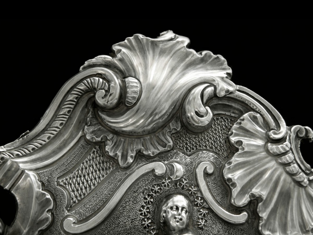 Italie XVIII° Royaume de Sardaigne Bénitier Argent Massif"L' Immaculée Conception" - Gênes 1756-photo-2