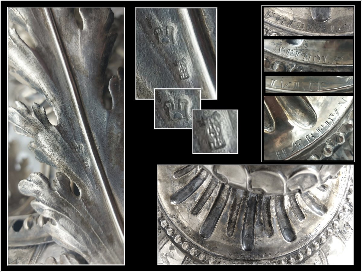 Italie  - Gênes XVII°  - Lanterne d'Eglise Argent Massif-photo-6