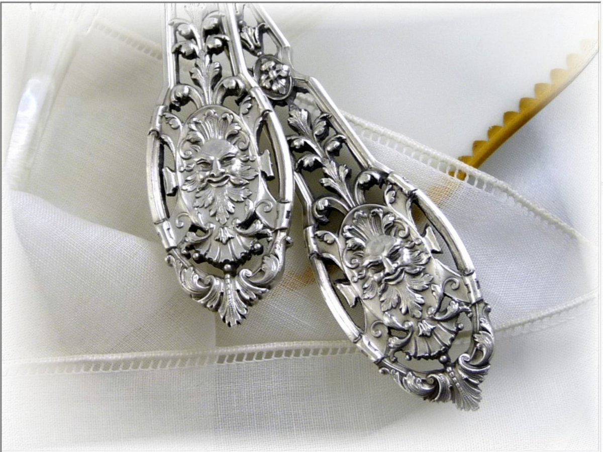 E.puiforcat - Solid Silver Openwork &amp;amp; Vermeil Appetizer Set -photo-4