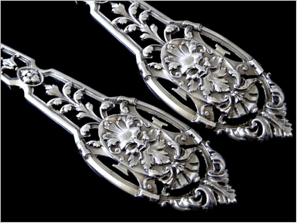 E.puiforcat - Solid Silver Openwork &amp;amp; Vermeil Appetizer Set -photo-5