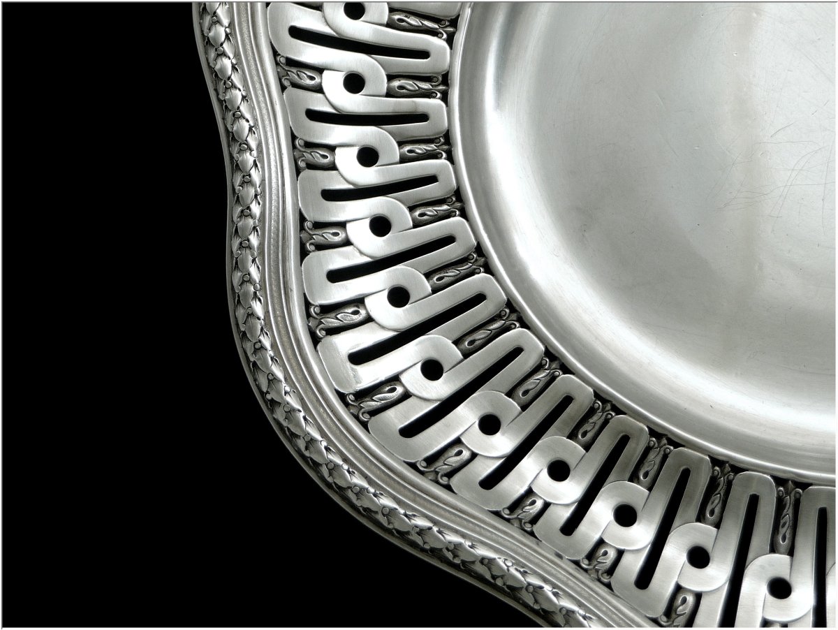 André Aucoc - Hallmarked Solid Silver Serving Platter -photo-2