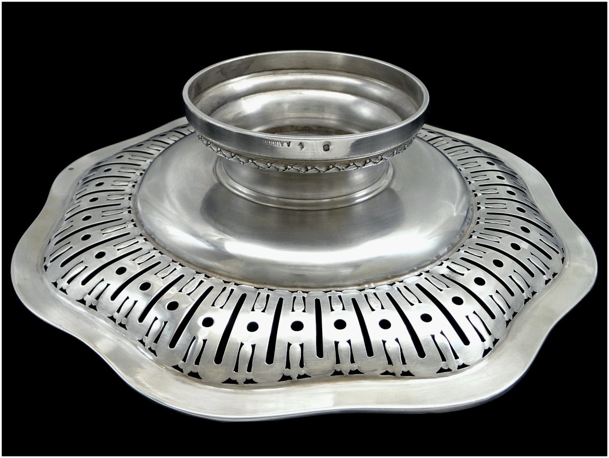 André Aucoc - Hallmarked Solid Silver Serving Platter -photo-3