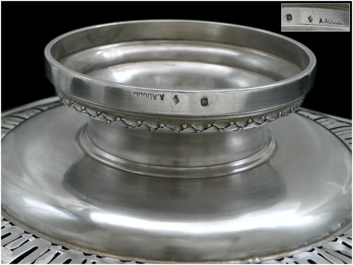 André Aucoc - Hallmarked Solid Silver Serving Platter -photo-2