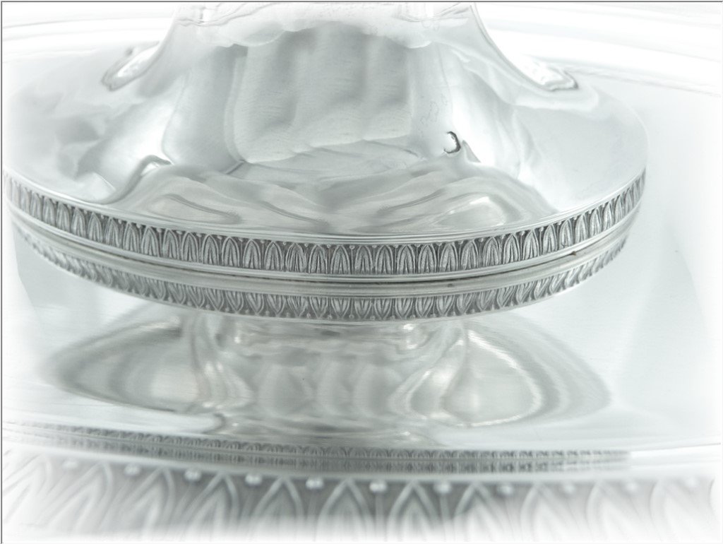  Emile Puiforcat - Antique French Sterling Silver Gravy Boat Swan Neck Handle-photo-5