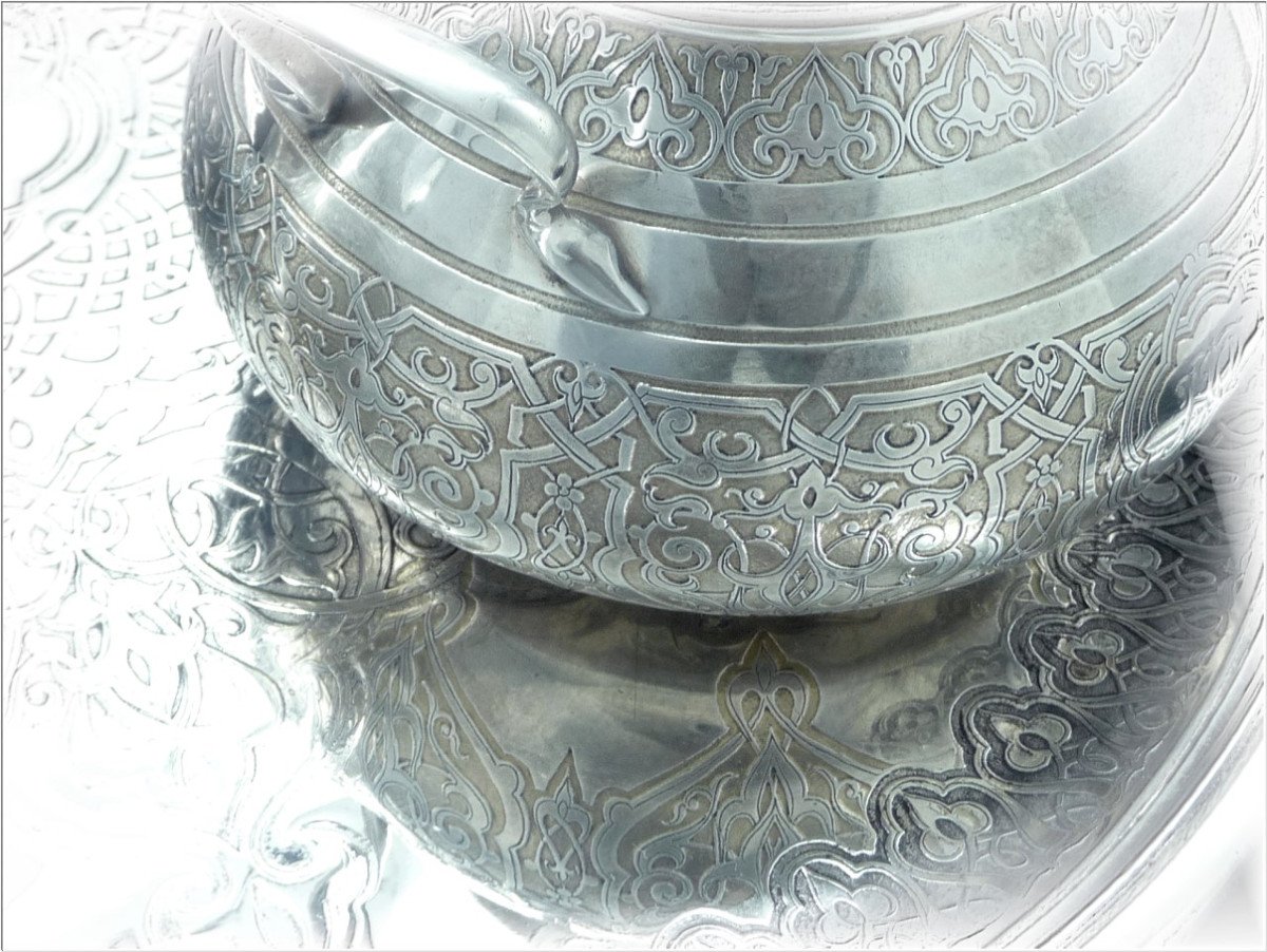 Marret-jarry - Rare Tea & Coffee Service Sterling Silver St. Orientalist Mid XIX °-photo-1