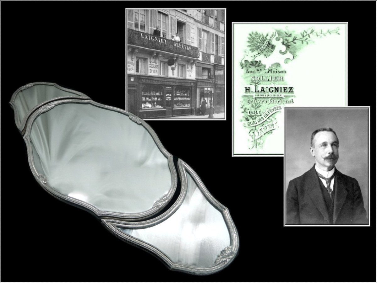 Henri Laigniez - Imposant Surtout / Centre De Table En Argent Massif Minerve-photo-7