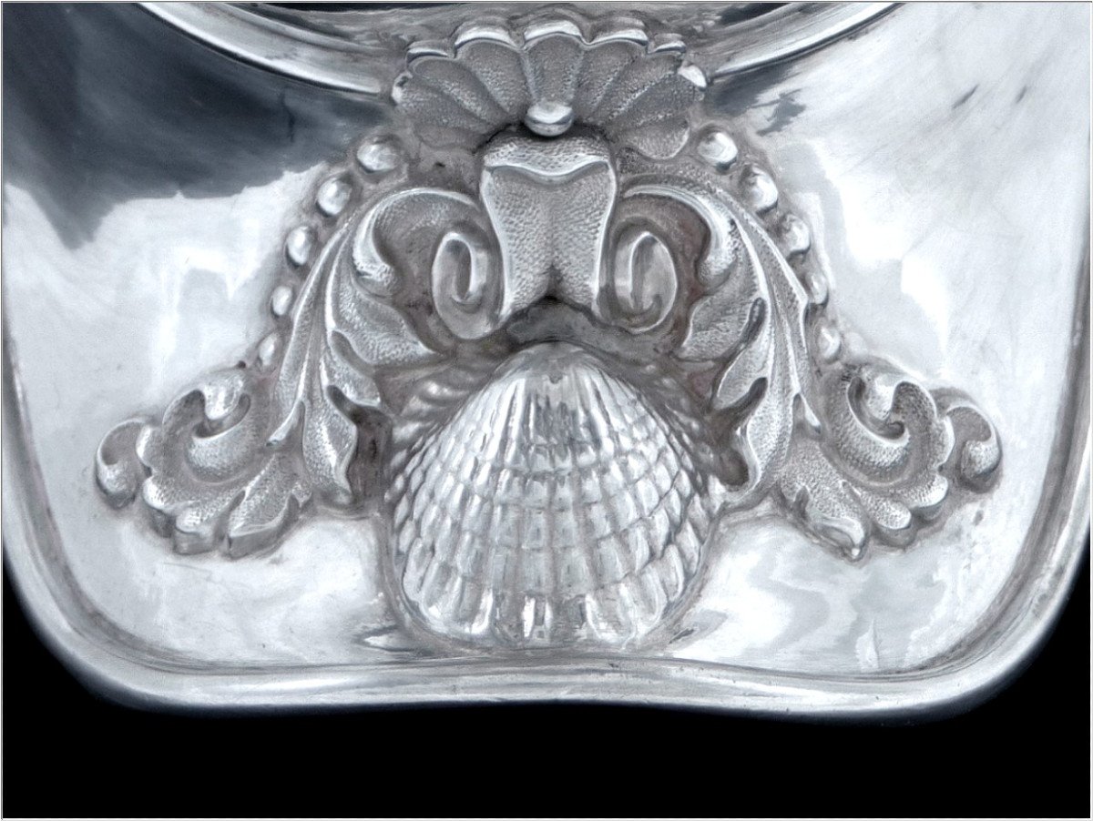 Froment- Meurice & Odiot - Imposing Large Sauceboat In Sterling Silver - Coat Of Arms-photo-2