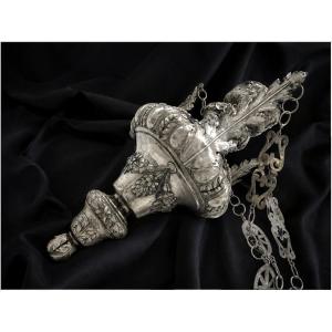 Italie - Gênes XVII° - Lanterne d'Eglise Argent Massif