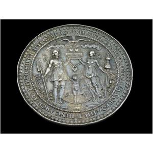 Sebastian DADLER (1586–1657)  Médaille Nuptiale Argent Massif vers 1636