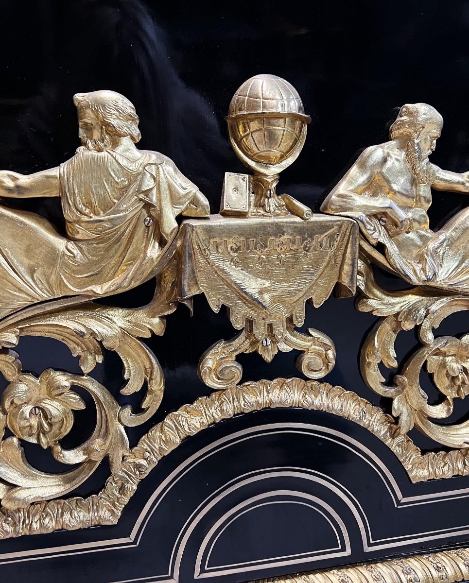 Pair Of Support Furniture In Boulle Marquetry By Mathieu Befort Napoleon III Period-photo-1