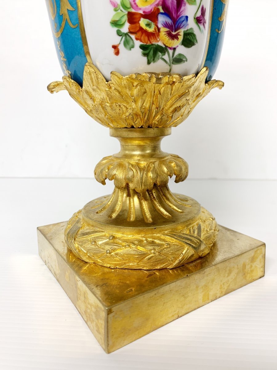 Aiguiere En Porcelaine De Paris Et Bronze Doré D’époque Napoléon III XIX ème Siècle -photo-6