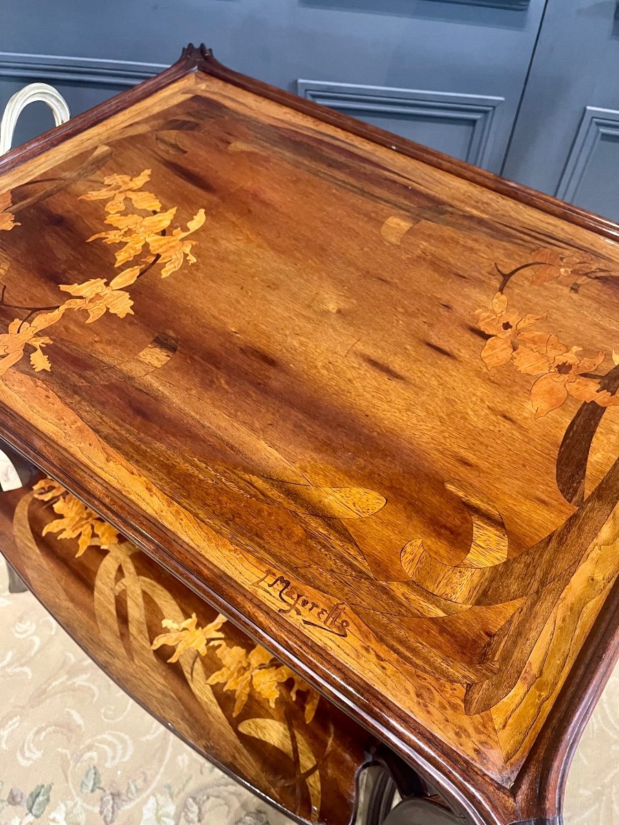 Table à Thé Aux Orchidées Louis Majorelle Modèle Olga Art Nouveau 1900-photo-2
