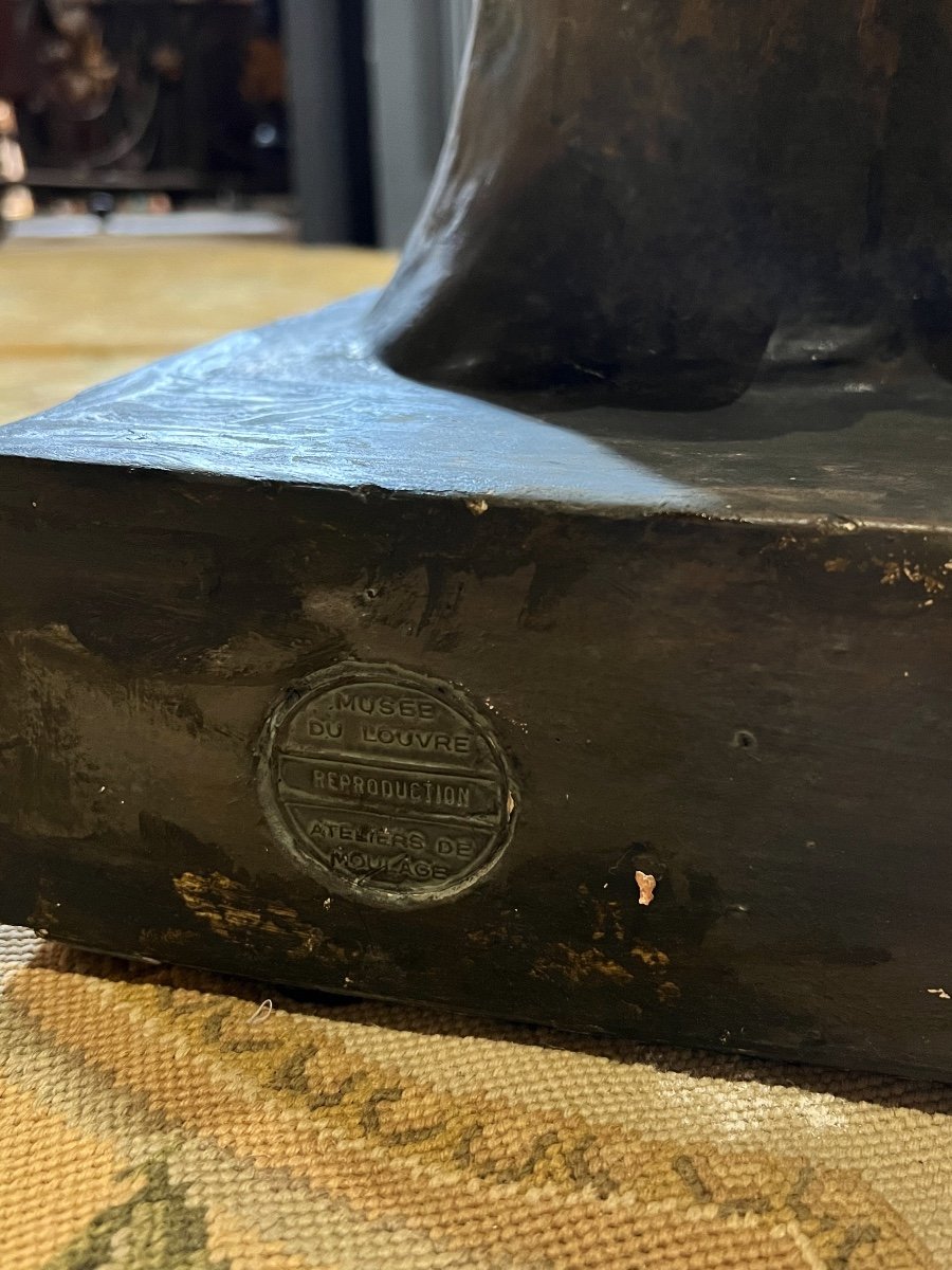 Diane De Gabies Grandeur Nature 1m75 en plâtre patiné Signée Des Moulages Du Musée Du Louvre -photo-2