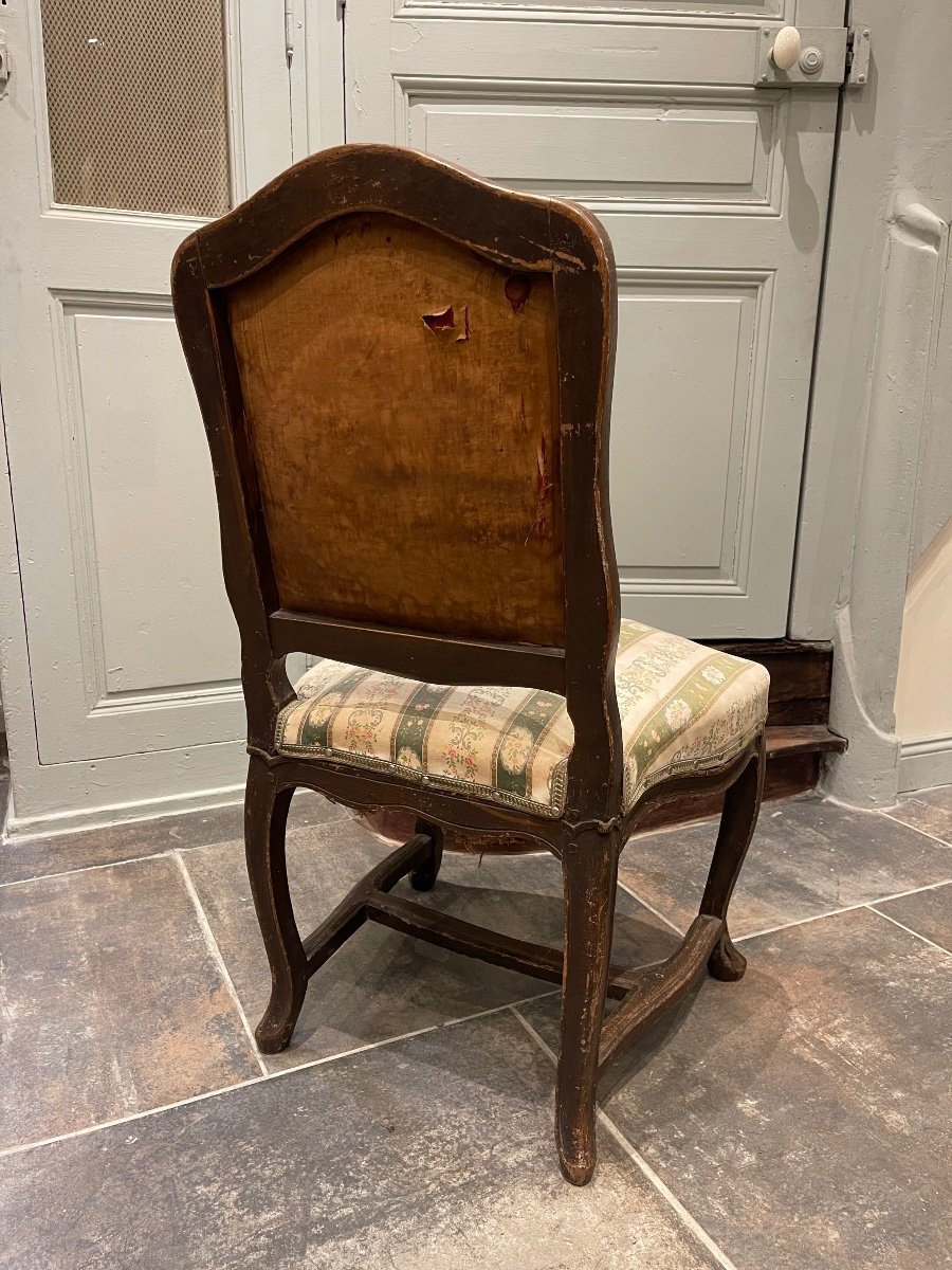 Chaise à Entretoise D’époque Louis XV Estampillée De Jean Baptiste Meunier  XVIII ème -photo-2