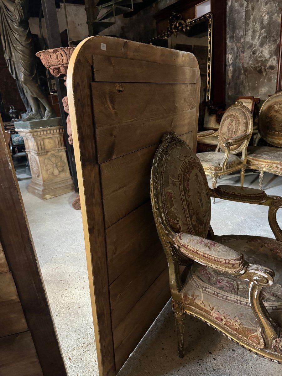 Pair Of Louis Philippe Period Mirrors In Golden Wood 1m30 X 89 Cm -photo-8