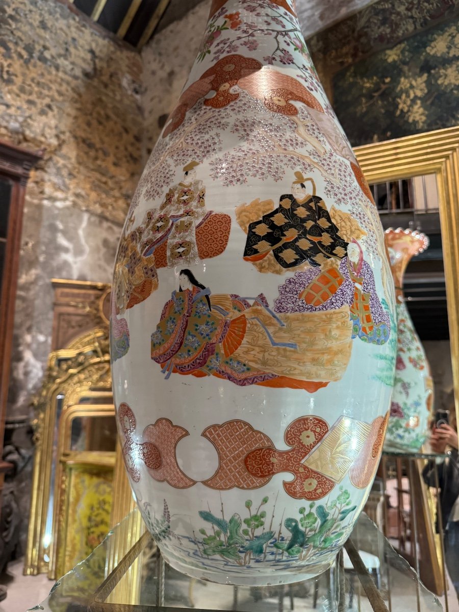Paire De Vase Kutani ,  Japon fin du XIX ème Siècle -photo-6