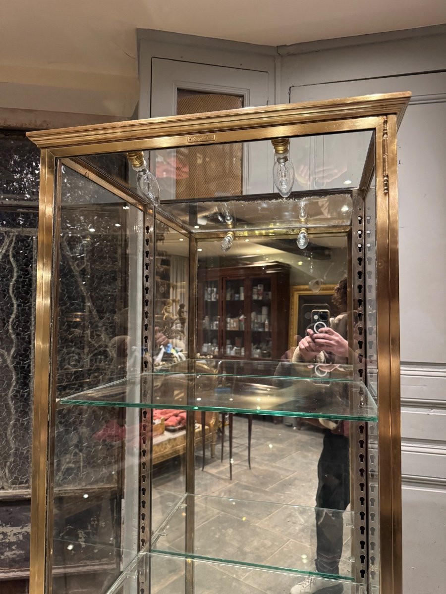 Vitrine D’exposition En Bronze Signée De Siegel Fin XIX ème Siècle -photo-4