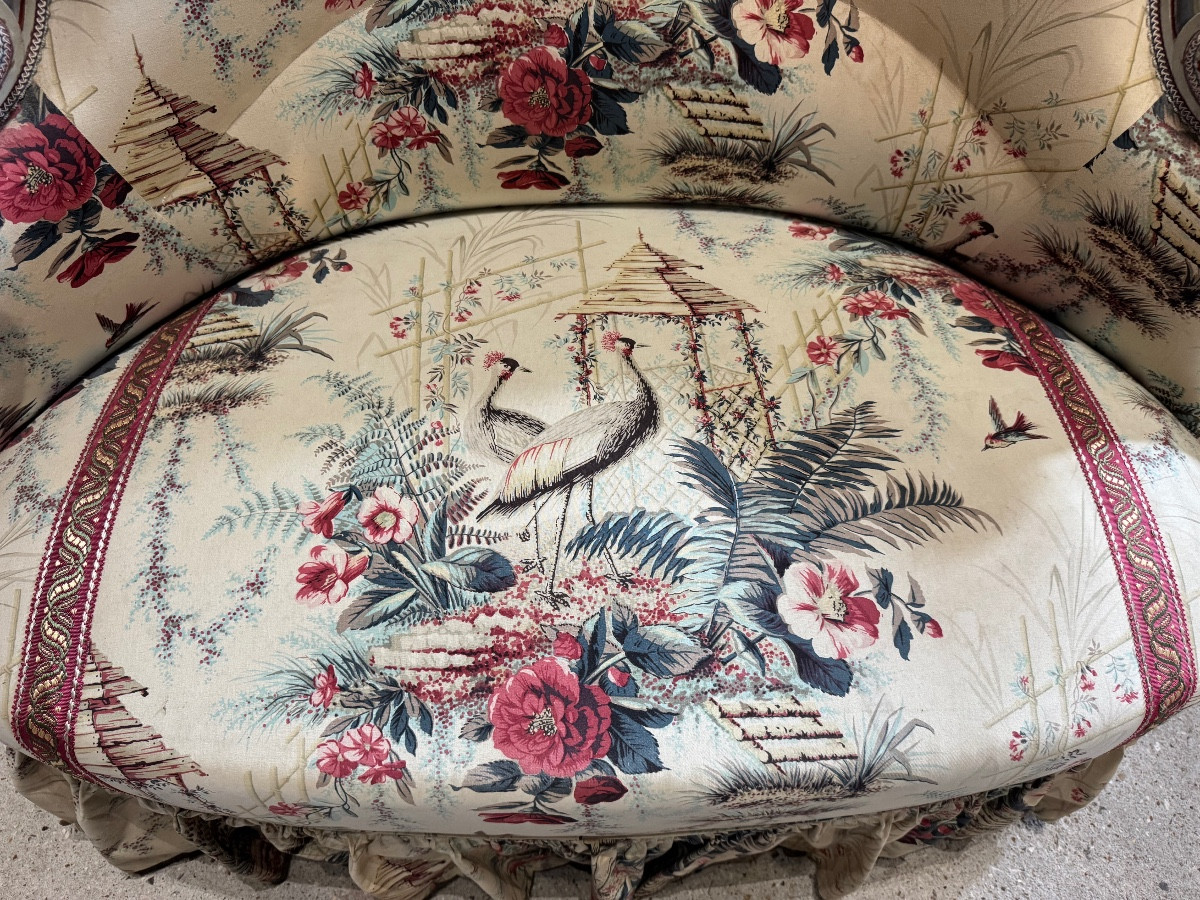 Borne De Style Louis XVI En Bois Réchampie D’époque Napoléon III -photo-3