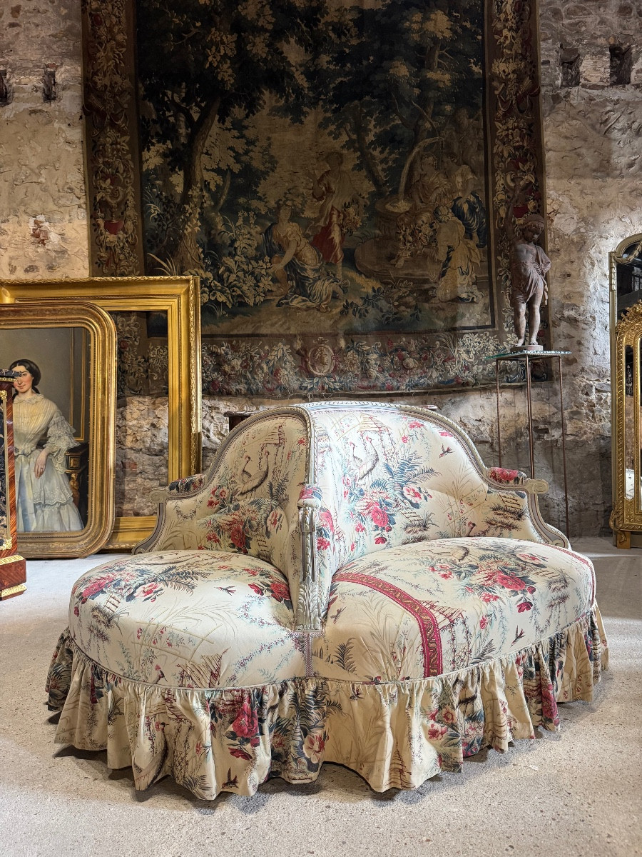 Borne De Style Louis XVI En Bois Réchampie D’époque Napoléon III -photo-6