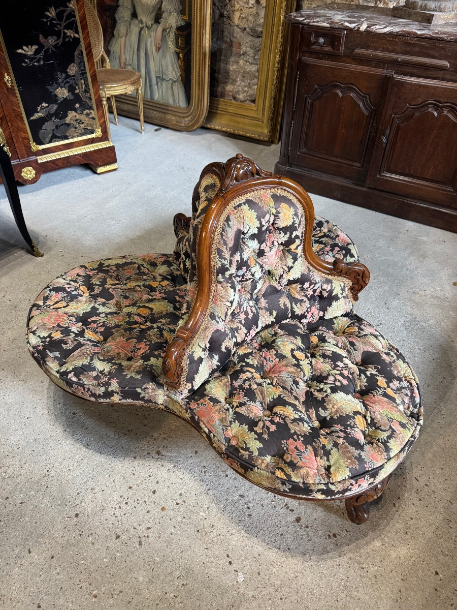 Borne, Napoleon III Period Mahogany Middle Sofa-photo-2