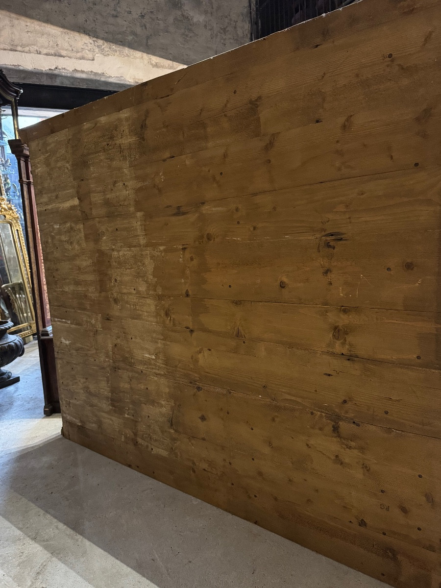 Paire de bancs Italien en bois peint du XIX ème -photo-5
