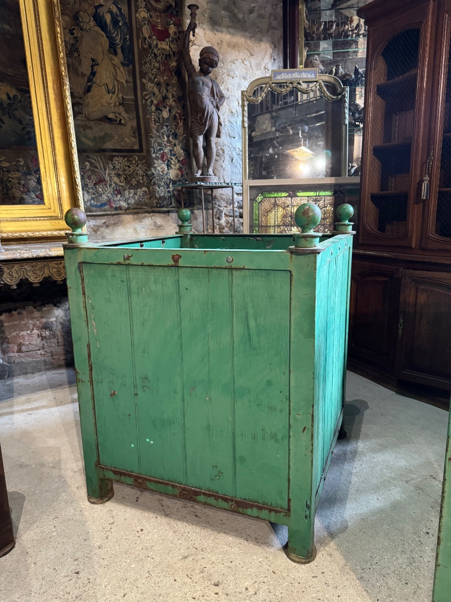 Suite de 4 bacs à oranger monumentaux d’époque Art déco -photo-4
