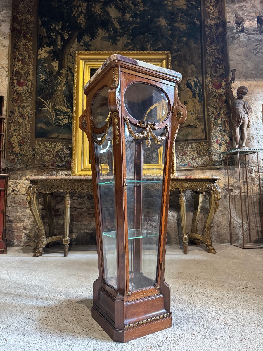 Display Case In The Shape Of A Mahogany And Gilded Bronze Sheath From The Napoleon III Period 