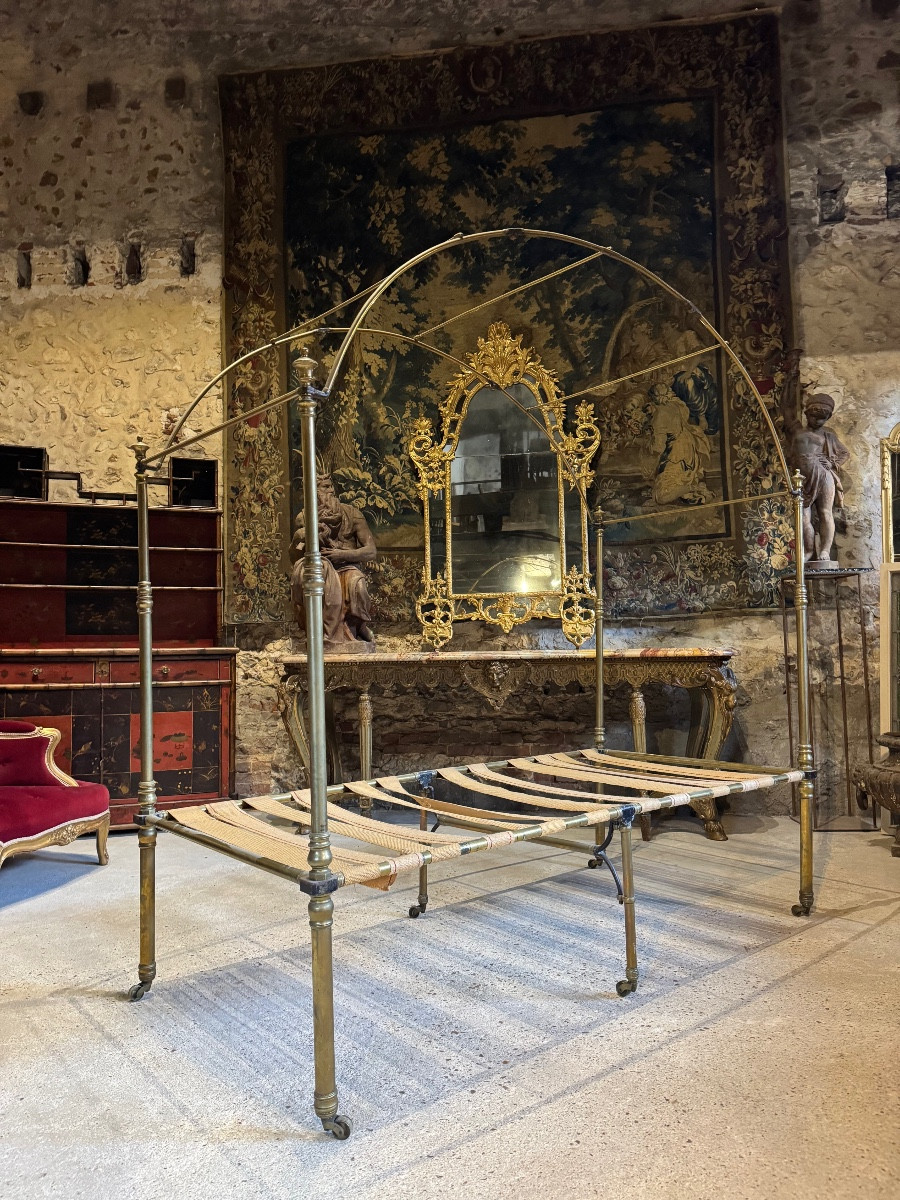 Folding Officer's Camp Bed, First Half Of The 19th Century 