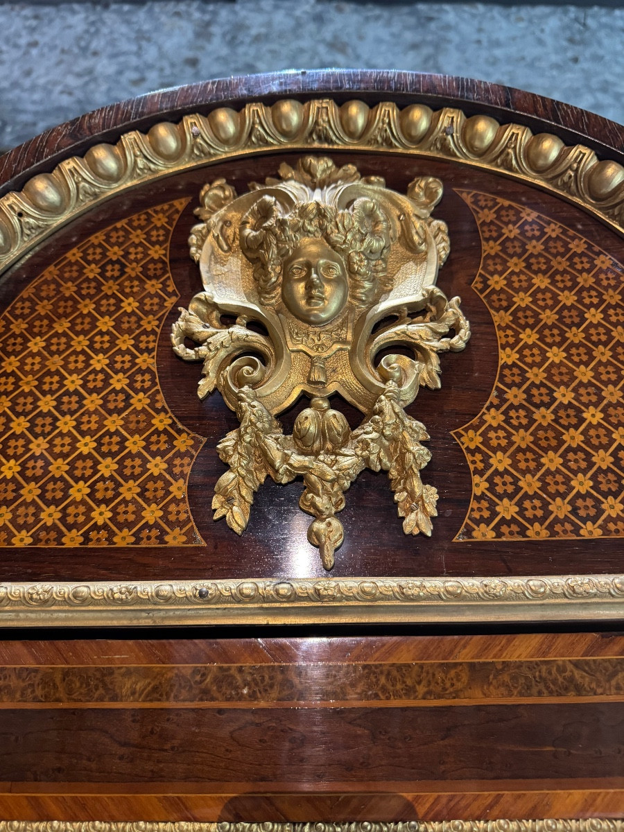 Vitrine en marqueterie d’époque Napoleon III -photo-1