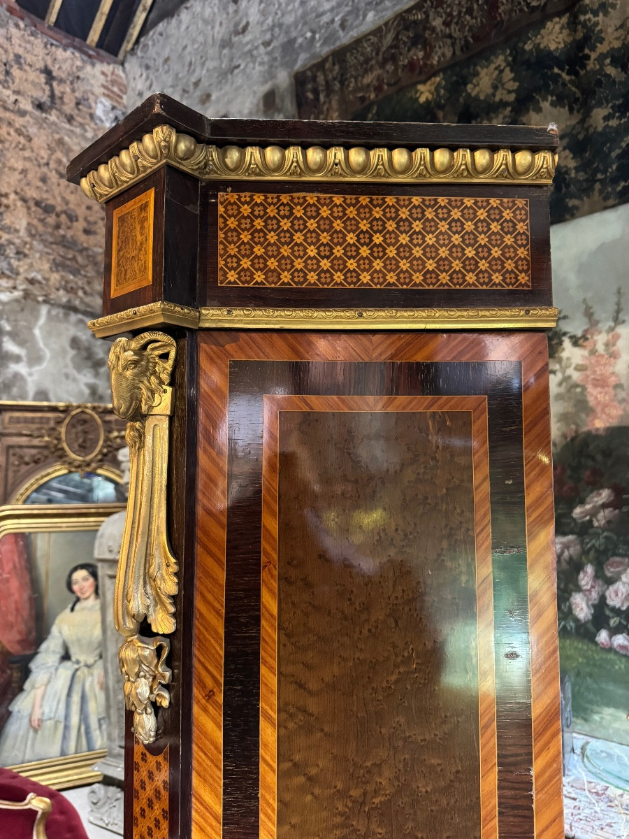 Vitrine en marqueterie d’époque Napoleon III -photo-4