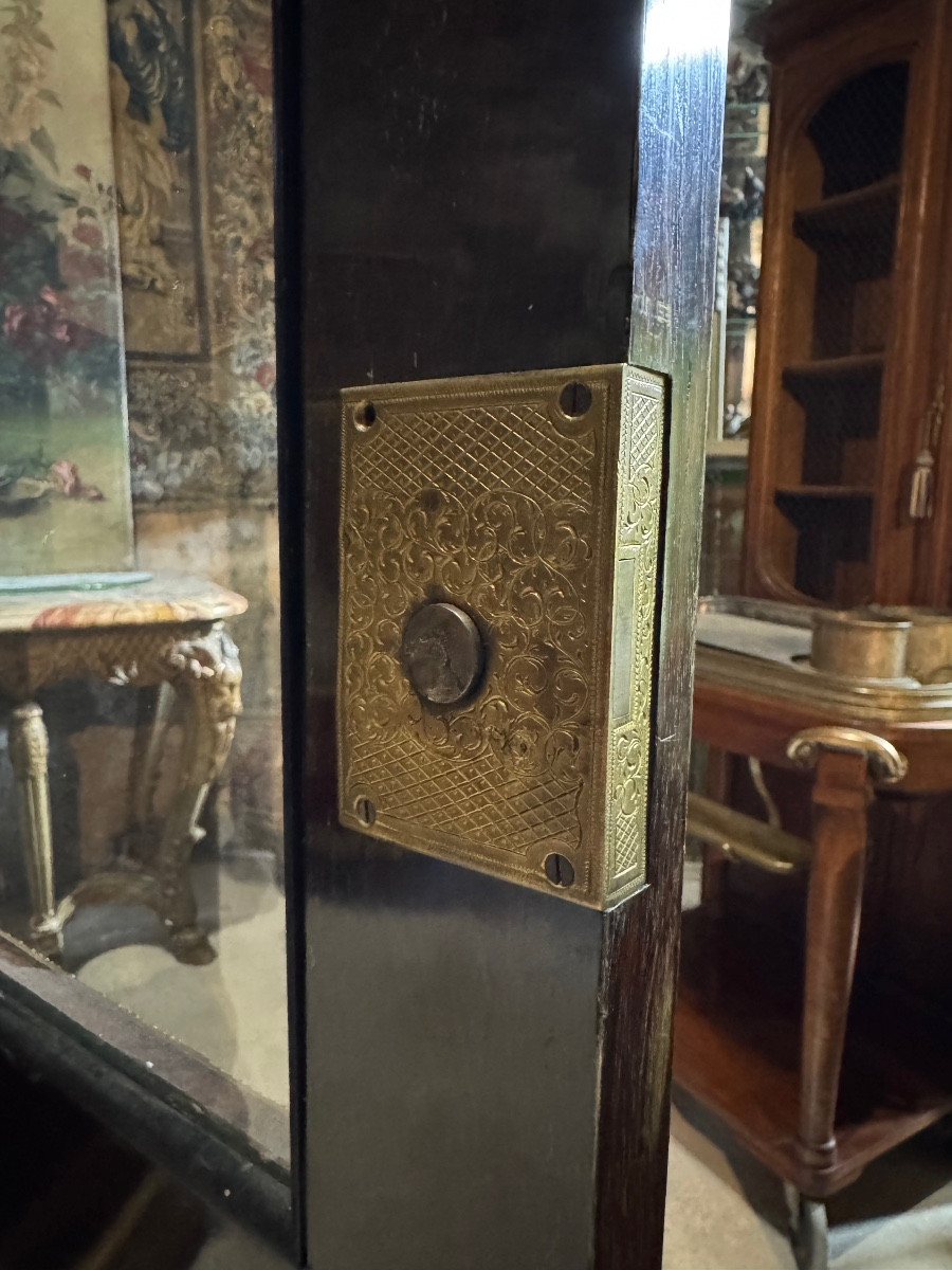 Vitrine en marqueterie d’époque Napoleon III -photo-5