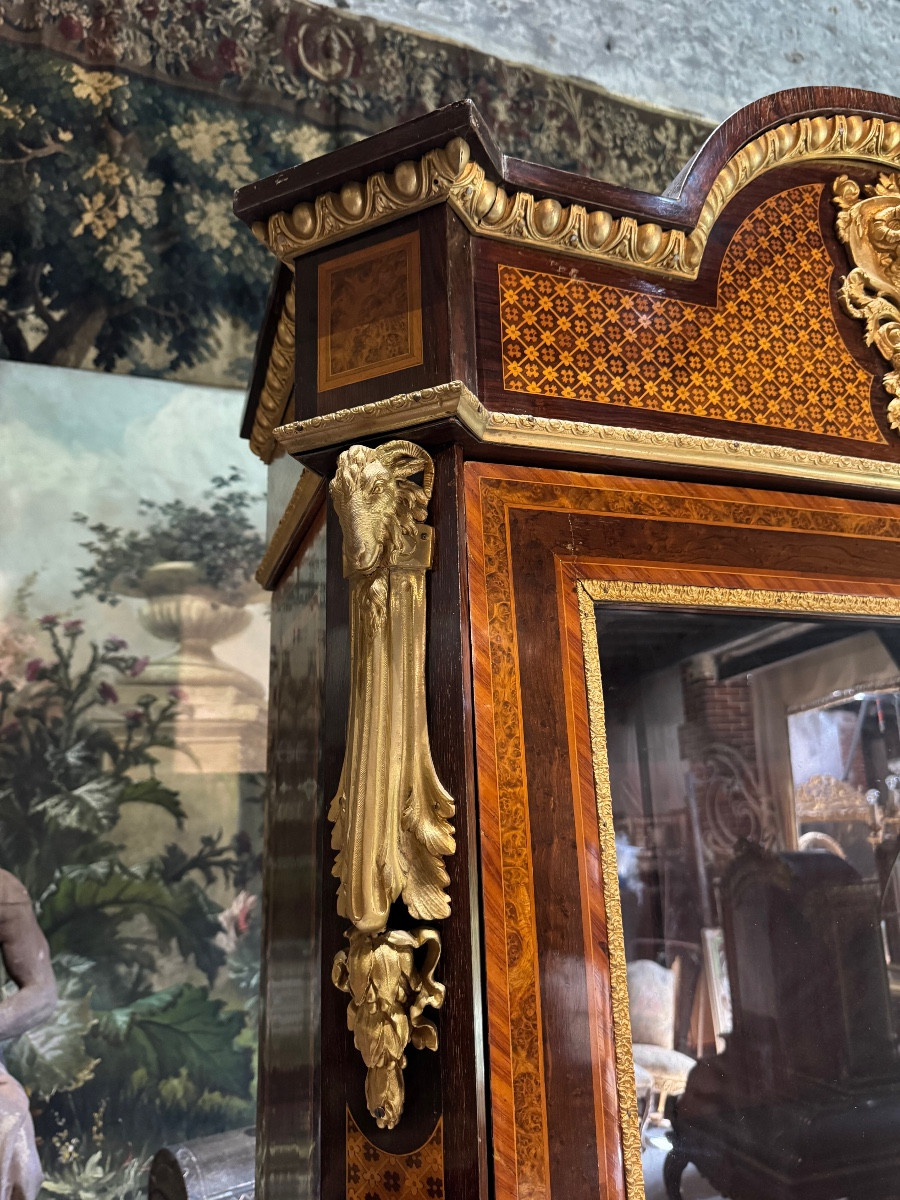 Vitrine en marqueterie d’époque Napoleon III -photo-8