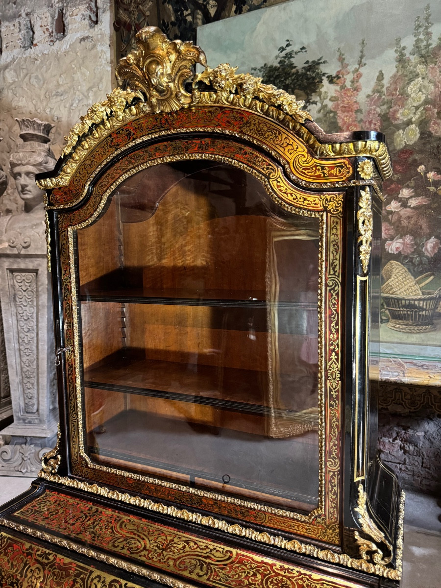 Bureau en marqueterie Boulle d’époque Napoléon III -photo-2